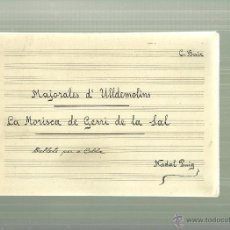 Partituras musicales: 3688.-MUSICA-PARTITURAS-MAJORALES D`ULLDEMOLINS-LA MORISCA DE GERRI DE LA SAL-BALLETS PER A COBLA