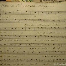 Partituras musicales: PARTITURA MANUSCRITA MOTETE O MAGNUM TENOR CIRCA 1890 SIGLO XIX AUTORIA DESCONOCIDO NO FIRMADO