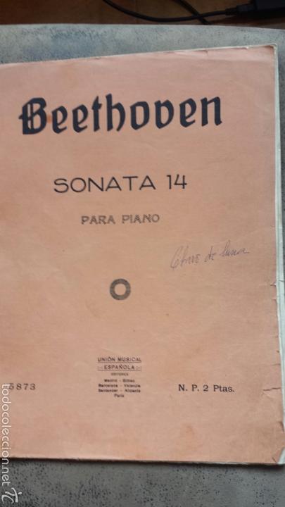 Musical scores: Partitura BEETHOVEN-SONATA 14 PARA PIANO- CLARO DE LUNA- UNI&Oacute;N MUSICAL ESPA&Ntilde;OLA-A&Ntilde;OS 30