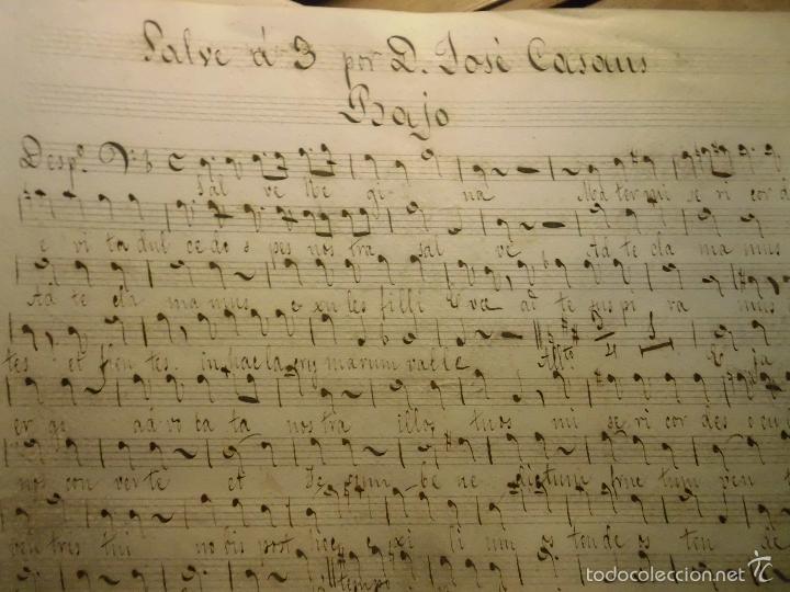 Partituras musicales: PARTITURA MANUSCRITA INEDITA SALE A 3 V. DE JOSE CASAUS 1900 POR F ROGLÁ - Foto 2 - 57083145