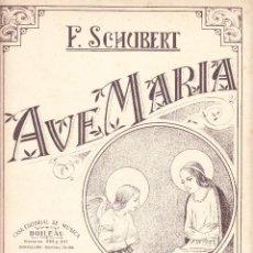 Partituras musicales: AVE MARIA - F SCHUBERT - TEXTO CASTELLANO Y LATIN - BOILEAU