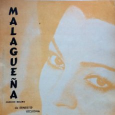 Partituras musicales: PARTITURA LA MALAGUEÑA DE 1963. Lote 72667323