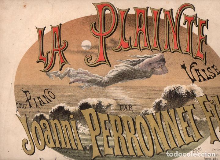 Partituras musicales: PERRONNET : LA PLAINTE - VALSE POUR PIANO - Foto 1