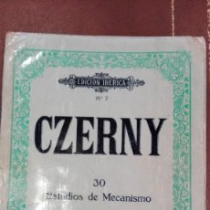 Partituras musicales: CUADERNO DE PARTITURAS EDICION IBERICA Nº7.CZERNY.30 ESTUDIOS DE MECANISMO.OP.849.ED.BOILEAU