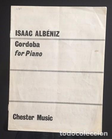 Partituras musicales: PARTITURA - ISAAC ALB&Eacute;NIZ - C&Oacute;RDOBA FOR PIANO - CHESTER MUSIC
