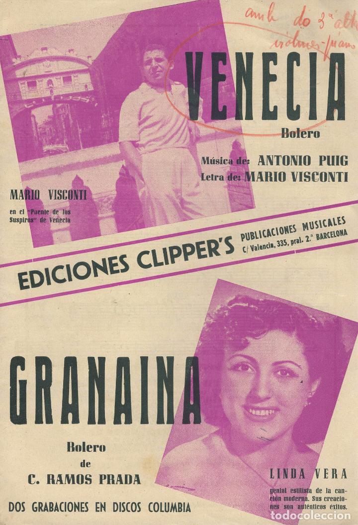 Partitions Musicales: partitura bolero venecia - volero granaina