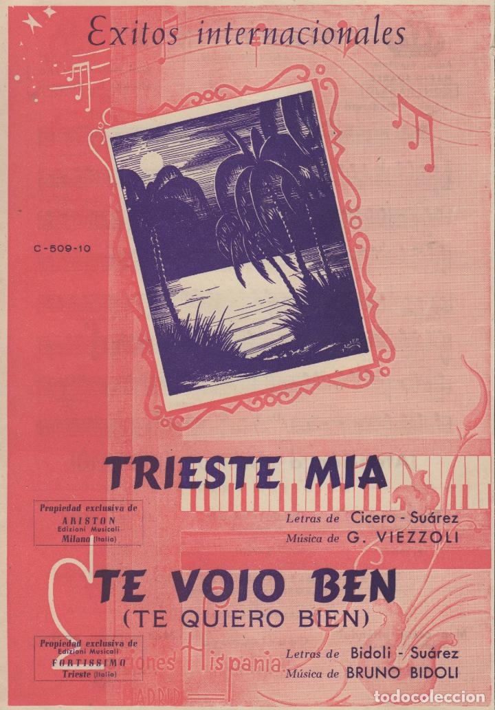 Musical scores: partitura triste mia g. viezzoli - te voio ben bruno bidoli