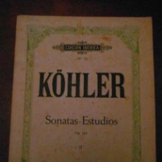 Partituras musicales: LUIS KÖHLER. SONATAS-ESTUDIOS. OP. 165. TOMO II. EDITORIAL BOILEAU. EDICION IBERICA Nº 72. Lote 110901051