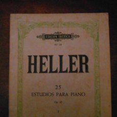 Partituras musicales: HELLER Nº 25. ESTUDIOS PARA PIANO. OP. 47. TOMO I. EDITORIAL BOILEAU. EDICION IBERICA Nº 24