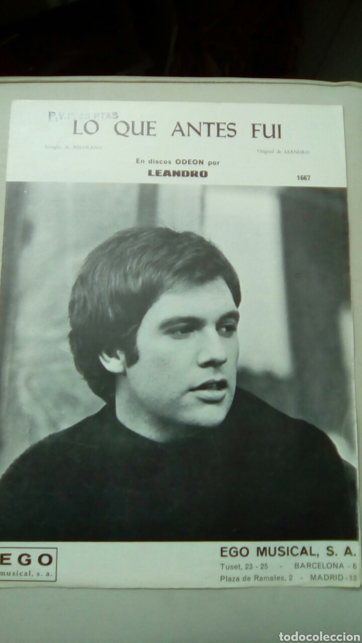 Partituras musicais: LEANDRO LO QUE ANTES FUI