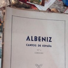 Partituras musicales: ALBENIZ CANTOS DE ESPAÑA N 4 CORDOBA