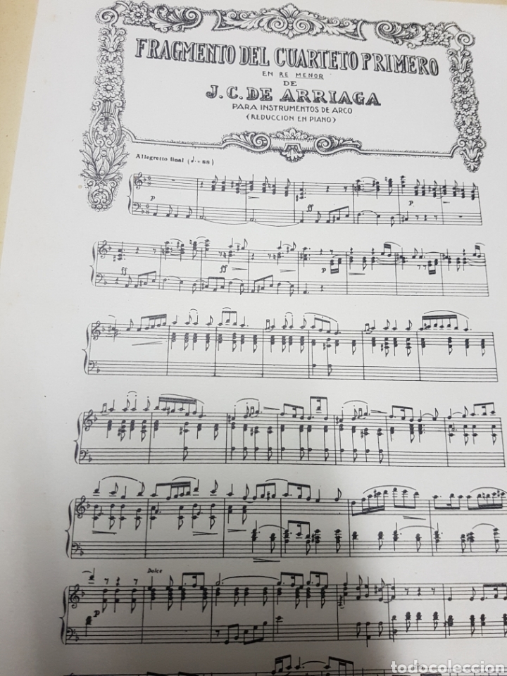 Partituren: FRAGMENTO DEL CUARTETO PRIMERO EN RE MENOR, J.C. DE ARRIAGA