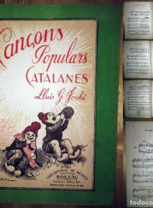 Partitura original Cançons populars catalanes Lluis G Jorda Boileau partitures harmonitzades per a piano amb lletra