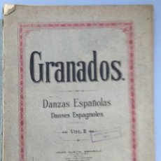 Partituras musicales: PARTITURA DE DANZAS ESPAÑOLAS PARA PIANO VOL. II DE ENRIC GRANADOS. 20 PÁGINAS.. Lote 120883299