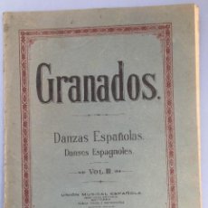 Partituras musicales: PARTITURA DE DANZAS ESPAÑOLAS PARA PIANO VOL. III DE ENRIC GRANADOS. 20 PÁGINAS.. Lote 120883767