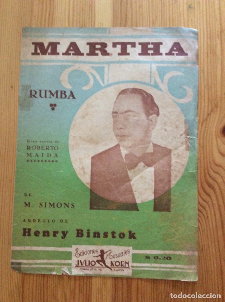 Partiture musicali: Martha rumba partitura Roberto Maida henry binstok Julio Korn ediciones