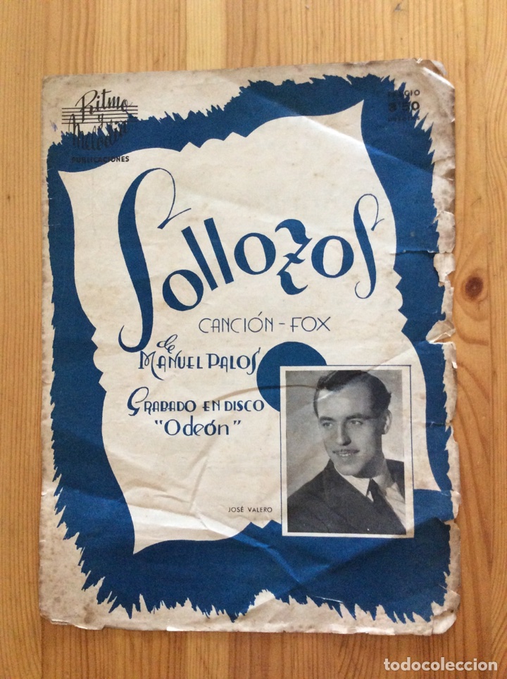 Partitions Musicales: Sollozos Manuel Palos Odeon Jose Valero