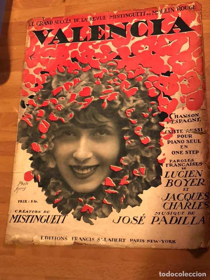Musical scores: Partitura mistinguett moulin rouge.valencia.jose Padilla