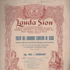 Partituras musicales: LAUDA SION : MAS Y SECARRANT - FIESTA DEL SAGRADO CORAZÓN DE JESÚS (IBERIA MUSICAL). Lote 133349006