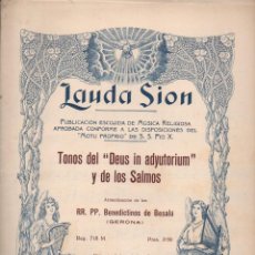 Partituras musicales: LAUDA SION : BENEDICTINOS DE BESALÚ - TONOS DEL DEUS IN ADYUTORIUM Y DE LOS SALMOS (BOILEAU). Lote 133349154