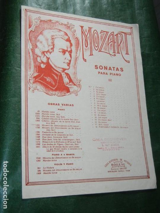 Musical scores: MOZART MINUETO - DIVERTIMENTO EN RE MAYOR - ED.BOILEAU 1225