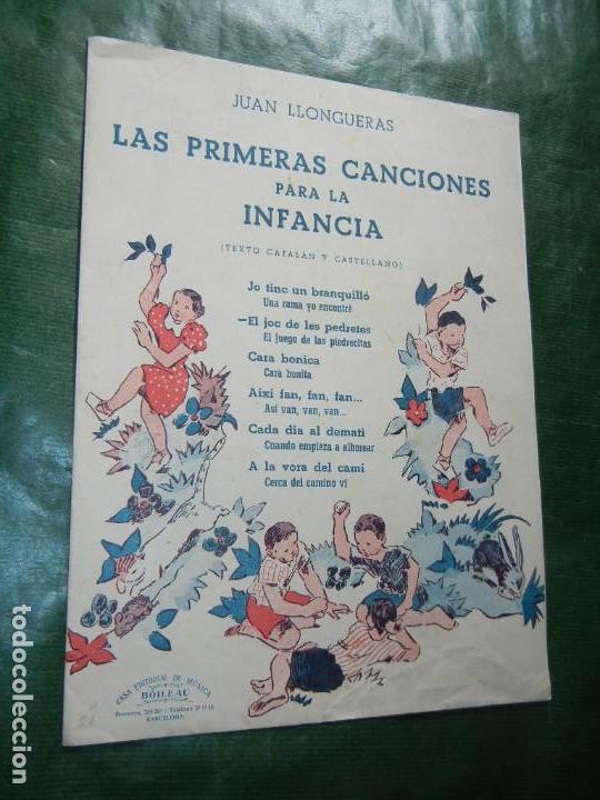 Musical scores: JUAN LLONGUERAS - EL JOC DE LES PEDRETES - PRIMERAS CANCIONES PARA LA INFANCIA - ED.BOILEAU 1168