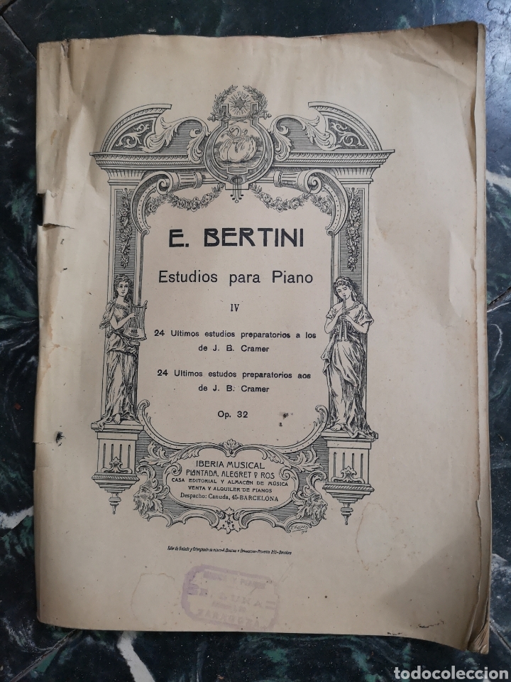 Partitions Musicales: E. Bertini, estudio para piano, IV,