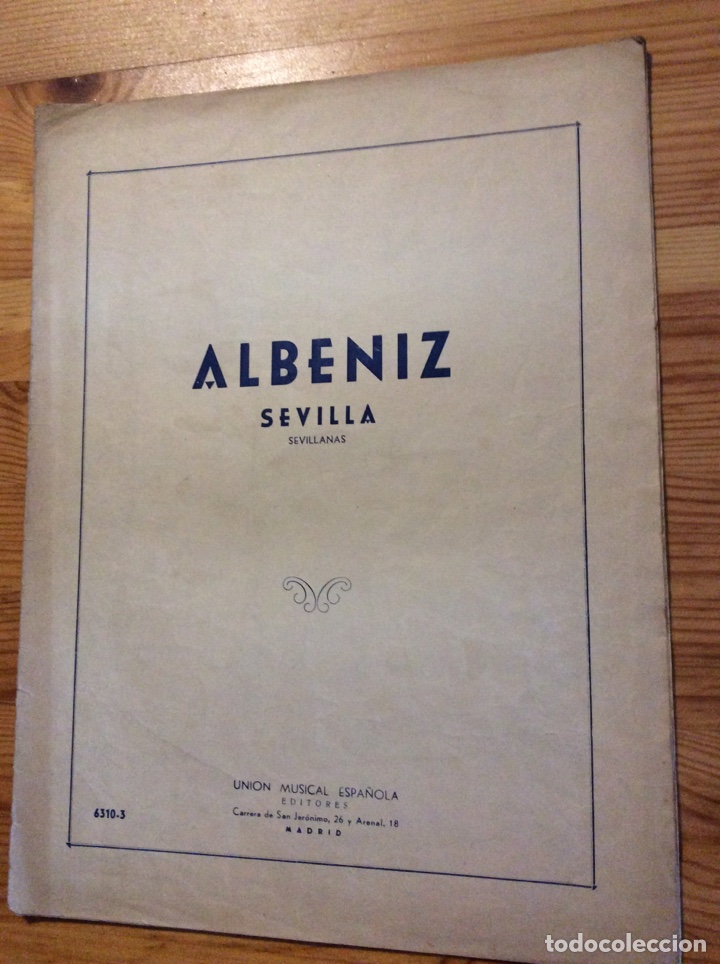 Partitions Musicales: ALBENIZ SEVILLA PARTITURA