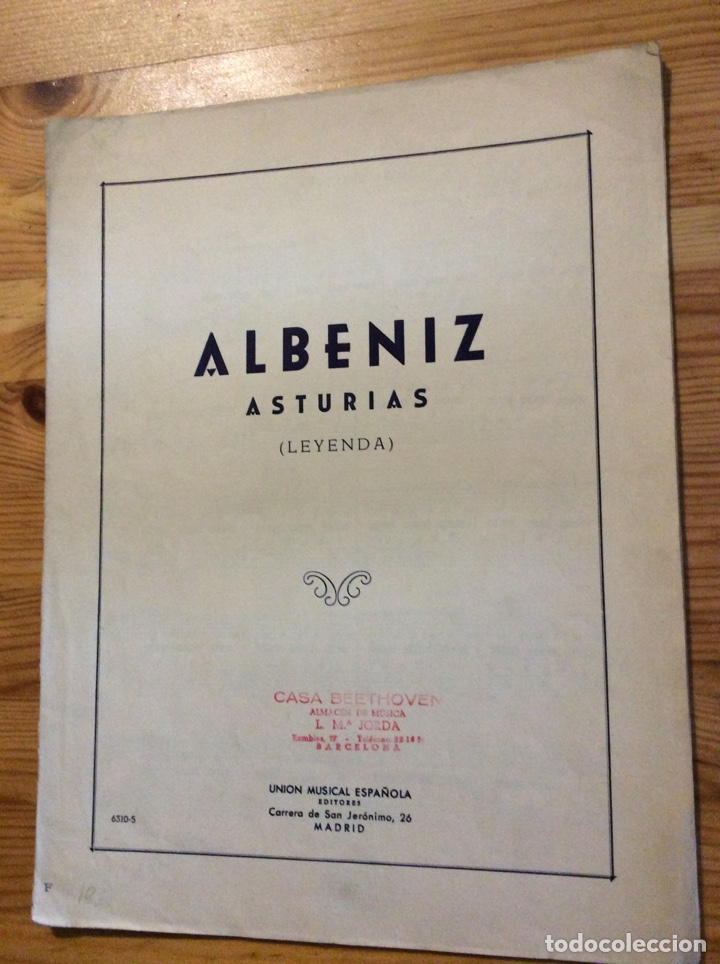 Partitions Musicales: ALBENIZ ASTURIAS PARTITURA