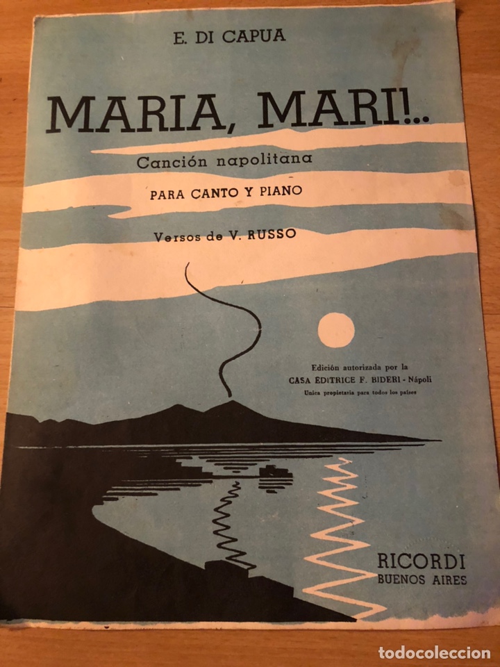 Partitions Musicales: Partitura Maria mari canci&oacute;n napolitana