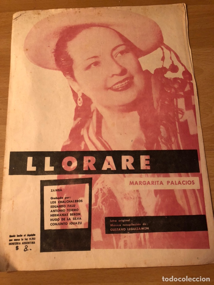 Partitions Musicales: Partitura llorare margarita palacios
