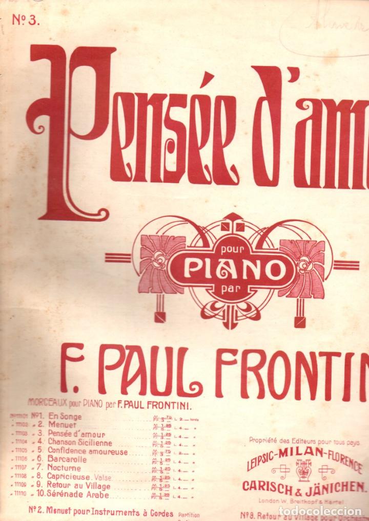 Paul Frontini Pensee D Amour 1906 Buy Old Musical Scores At Todocoleccion