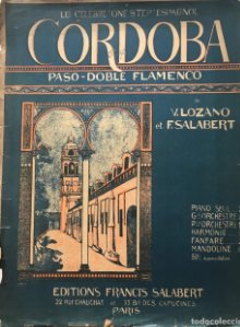 Partitura original Cordoba. Pasodoble flamenco