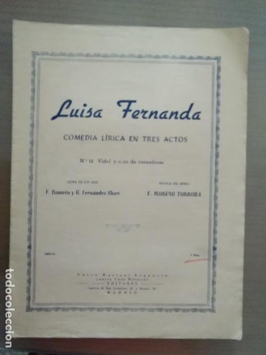Partituren: PARTITURA LUISA FERNANDA-COMEDIA LIRICA EN TRES ACTOS