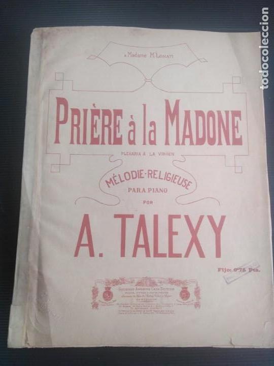 Musical scores: Priere a la Madone antigua partitura para piano