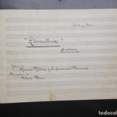 Partituras musicales: LLEVANTINA - SARDANA - PARTITURA MANUSCRITA. Lote 173903814