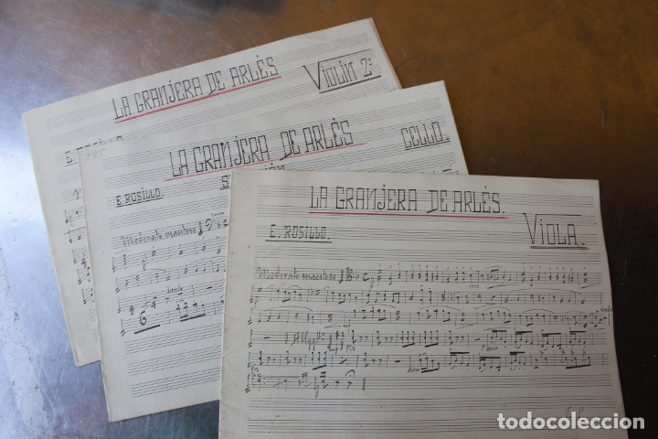 Musical scores: PARTITURA --LA GRANJERA DE ARLES-- POR E. ROSILLO