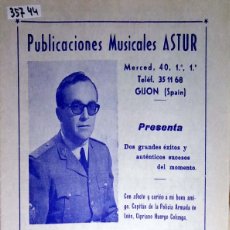 Partitions Musicales: 35744 - PARTITURAS - 2 CANCIONES - CIPRIANO HUERGO Y SE LLAMA CALIXTO - PUBLICACIONES ASTUR . Lote 179941132