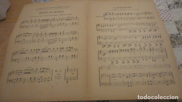 Musical scores: ANTIGUA PARTITURA.JARDINERA.PEDRO CARAVACA.ESPA&Ntilde;A EN SEVILLA.SEGUIDILLAS MANUEL GONZALEZ GALVEZ.