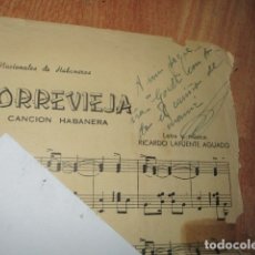 Partituras musicales: PARTITURA ANTIGUA TORREVIEJA EL PUERTO RICARDO LAFUENTE CON DEDICATORIA MANUSCRITA. Lote 16895375