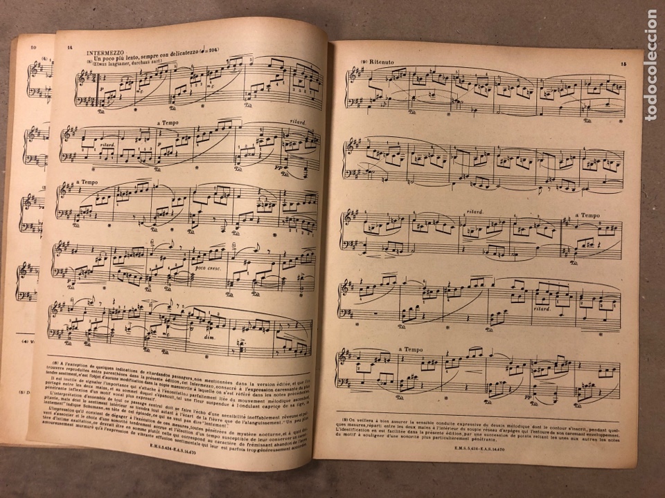 Partituras musicales: LOTE 3 LIBRETOS DE PARTITURAS DE SCHUMANN. ALFRED CORTOT. EDITIONS SALABERT - Foto 4 - 182874907