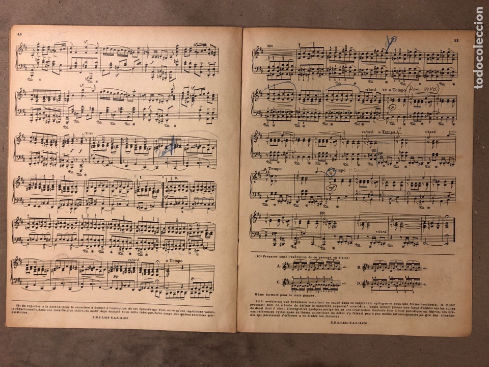 Partituras musicales: LOTE 3 LIBRETOS DE PARTITURAS DE SCHUMANN. ALFRED CORTOT. EDITIONS SALABERT - Foto 5 - 182874907