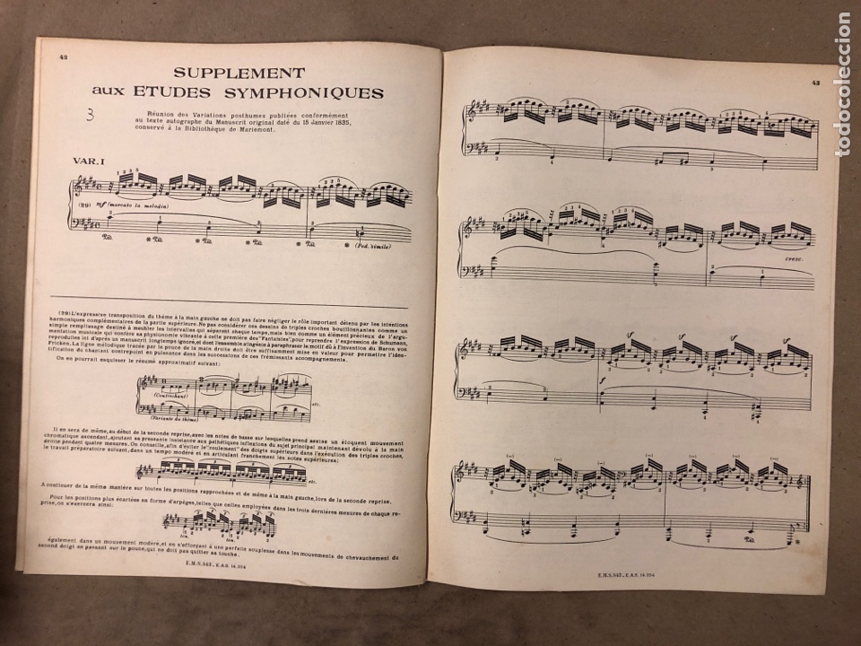 Partituras musicales: LOTE 3 LIBRETOS DE PARTITURAS DE SCHUMANN. ALFRED CORTOT. EDITIONS SALABERT - Foto 12 - 182874907