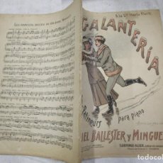 Partituras musicales: PARTITURA DE LOS 20'S - SCHOTISCH PATINEURS - PIANO - GALANTERIA - MANUEL BALLESTER 8 PAG + INFO