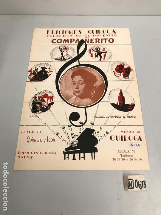 Partituras musicales: EDICIONES QUIROGA - IMPERIO DE TRIANA - Foto 1