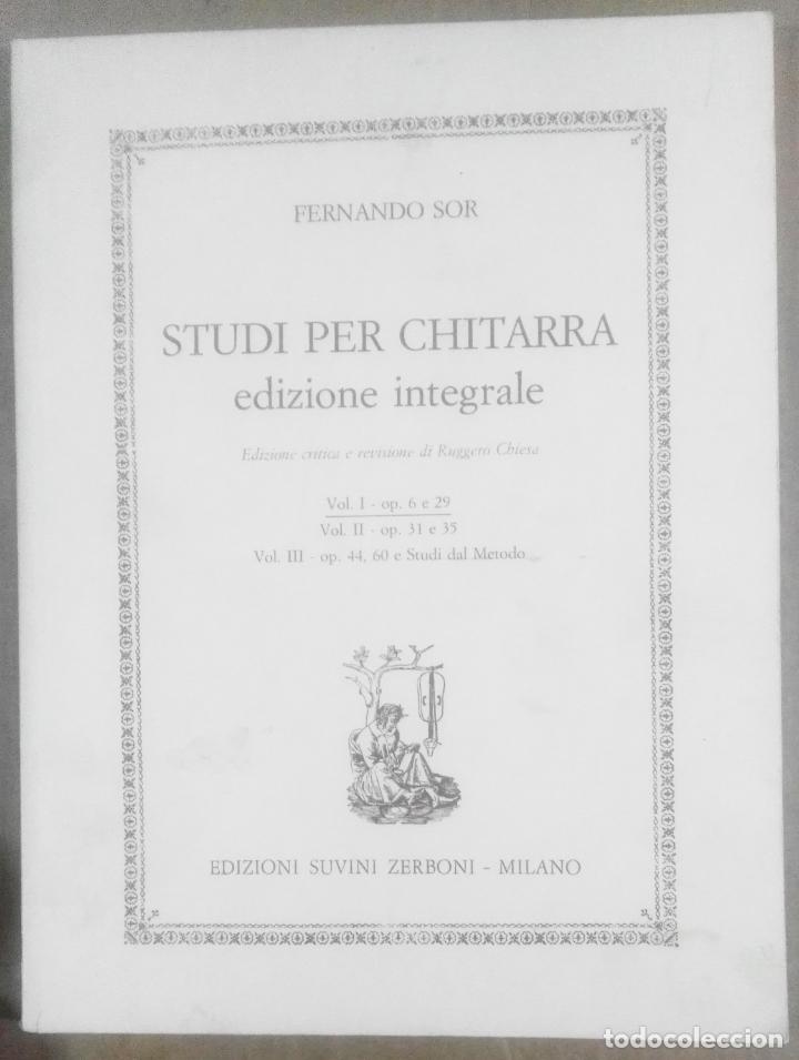 Partituren: Fernando Sor, Studi per Chitarra, Milano, 1986