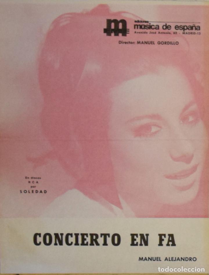 Partituras musicales: CONCIERTO EN FA - Manuel ALEJANDRO - Foto 1