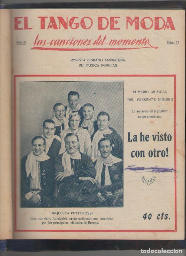 Partituren: LOTE DE 13 REVISTA DE MUSICA-HISPANO AMERICANA-EL TANGO DE MODA-e.d. GARROFE-a&ntilde;o 3 de 1930-