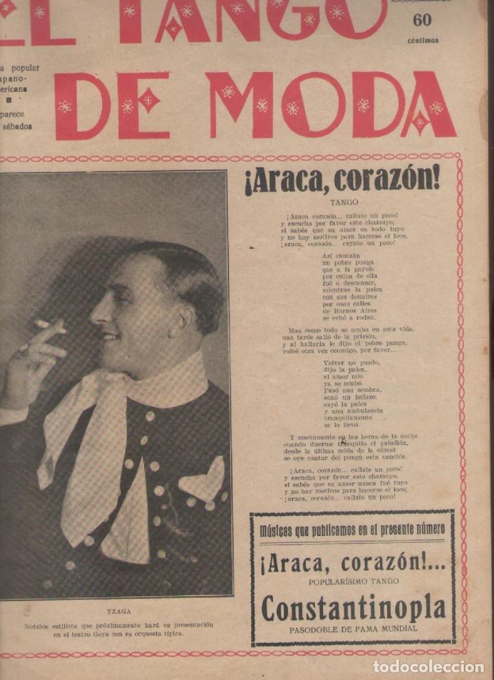 Partituren: LOTE DE 21 REVISTA DE MUSICA-HISPANO AMERICANA-EL TANGO DE MODA-e.d. GARROFE-a&ntilde;o 2 de 1929-