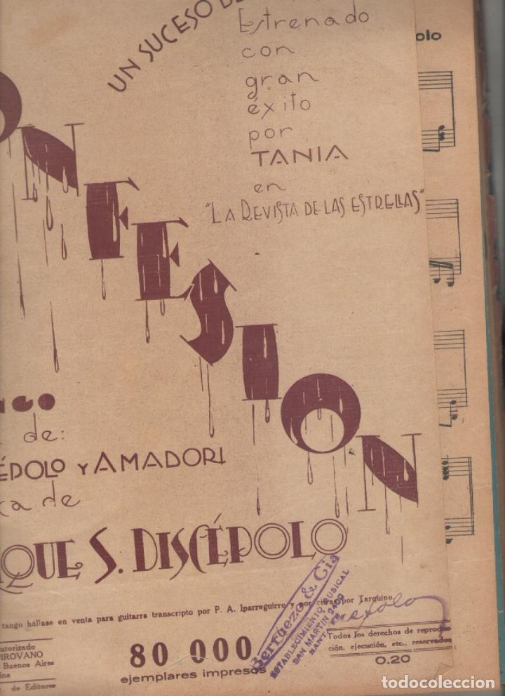 Partitions Musicales: LOTE DE 22 PARTITURAS-CON LETRA Y MUSICA PARA PIANO-a&ntilde;o A PARTIR 1930 -tipo de musica: TANGO........